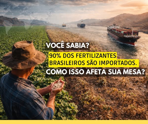 BRASIL: CELEIRO DO MUNDO, MAS REFÉM DE FERTILIZANTES ESTRANGEIROS.